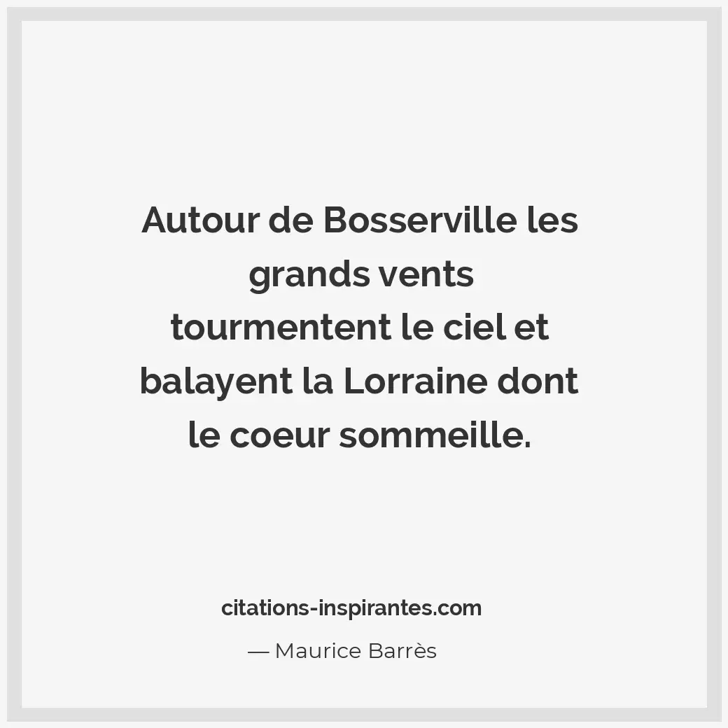 Citation de Maurice Barrès