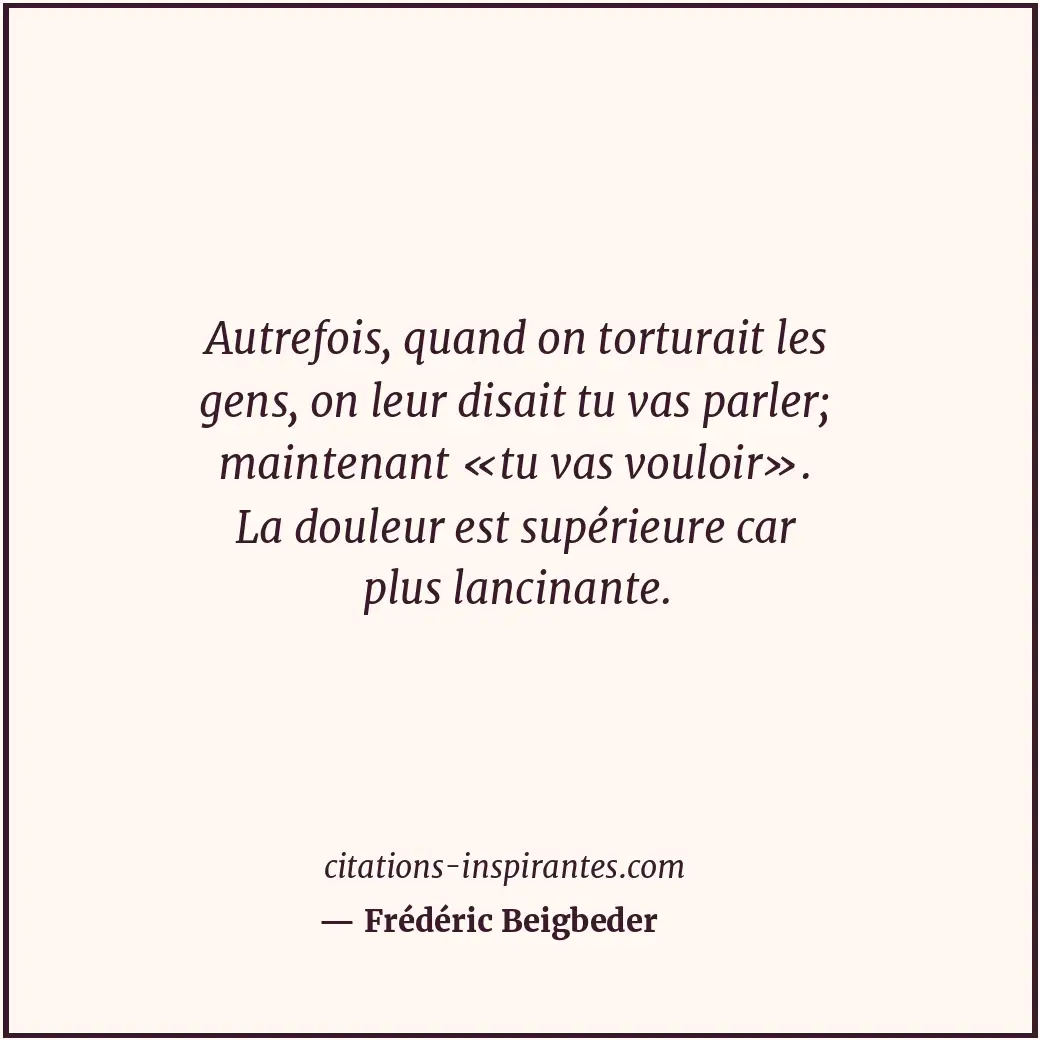 Citation de Frédéric Beigbeder