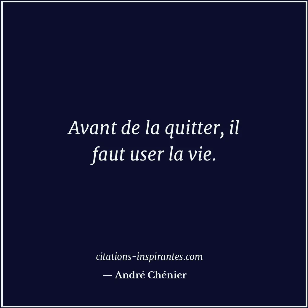 Citation de André Chénier