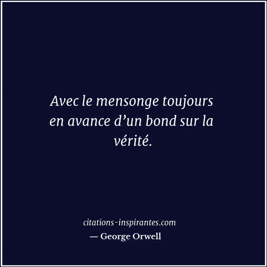Citation de George Orwell