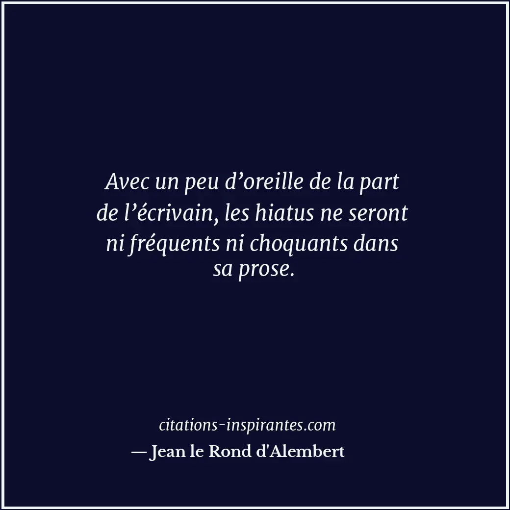 Citation de Jean le Rond d'Alembert