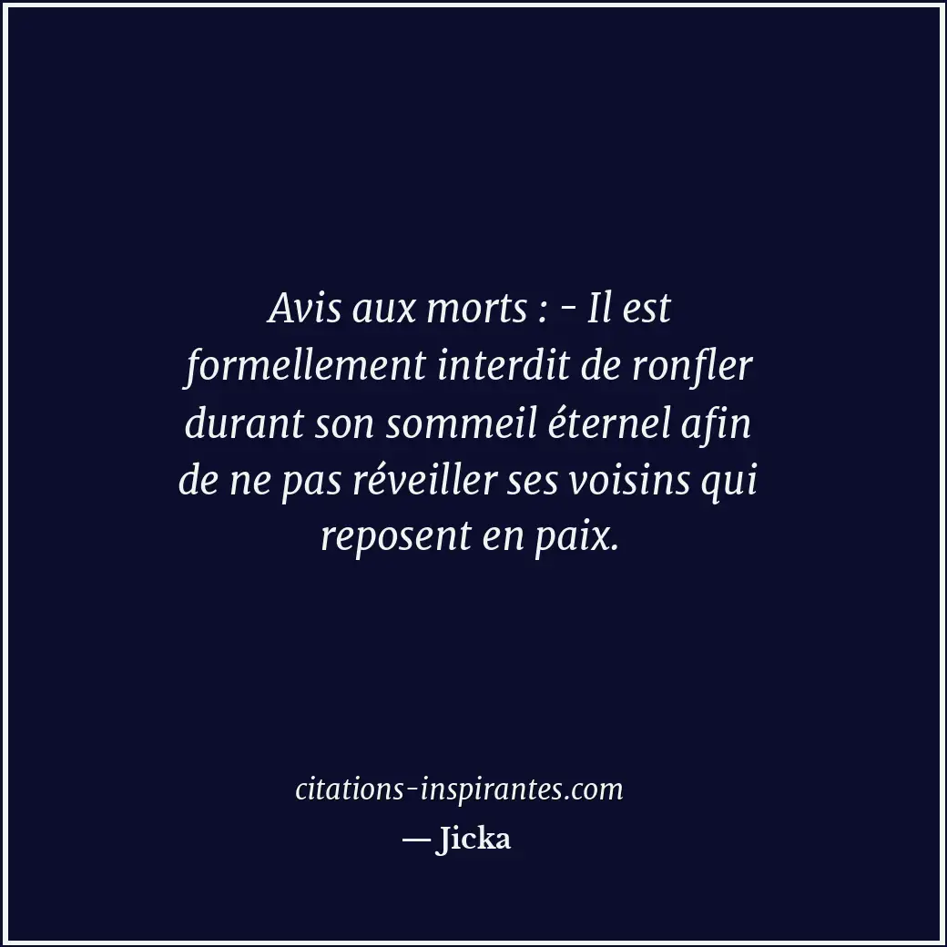 Citation de Jicka