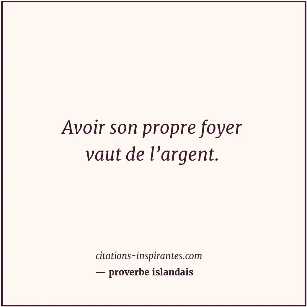 Citation de proverbe islandais