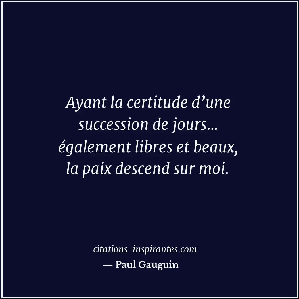 Citation de Paul Gauguin