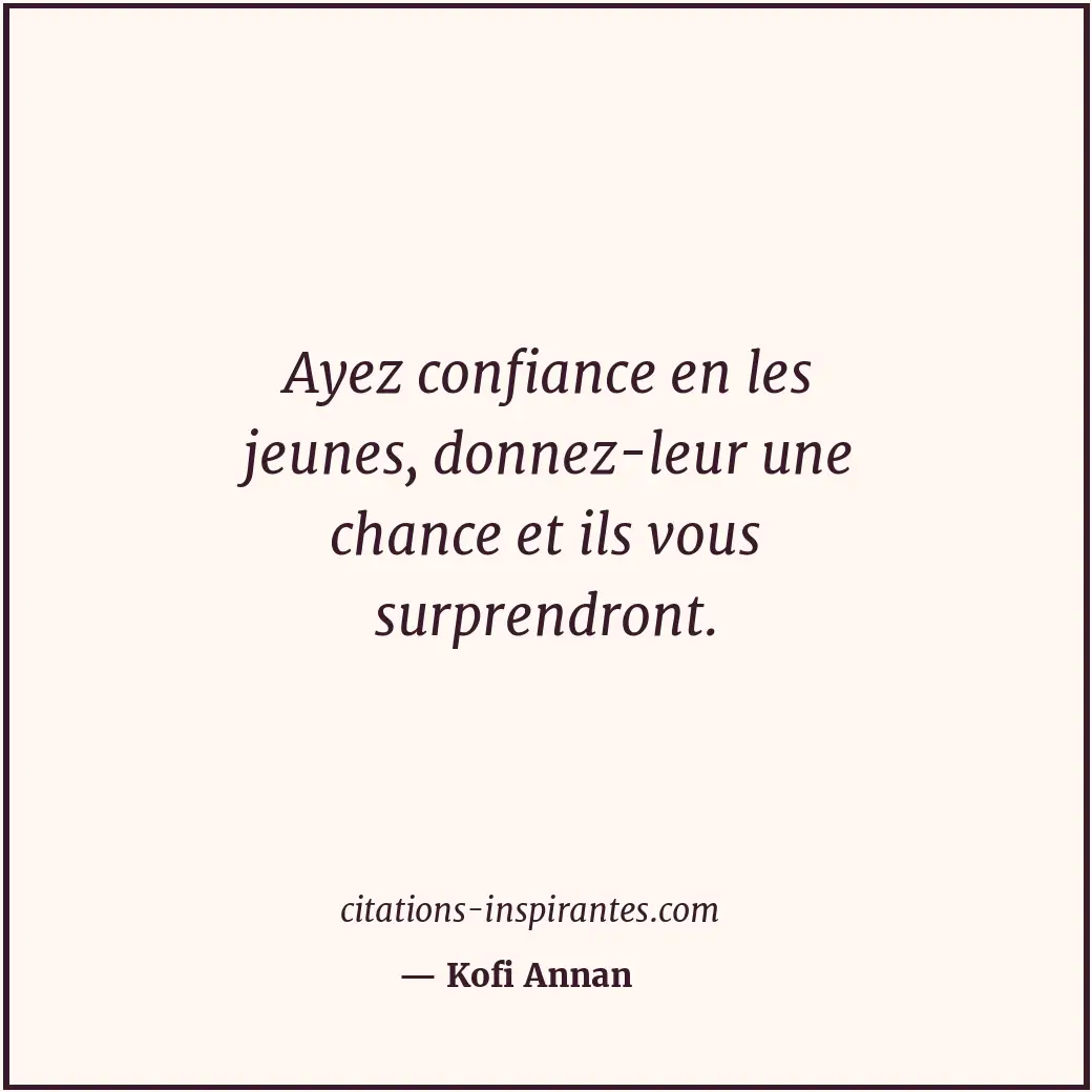 Citation de Kofi Annan