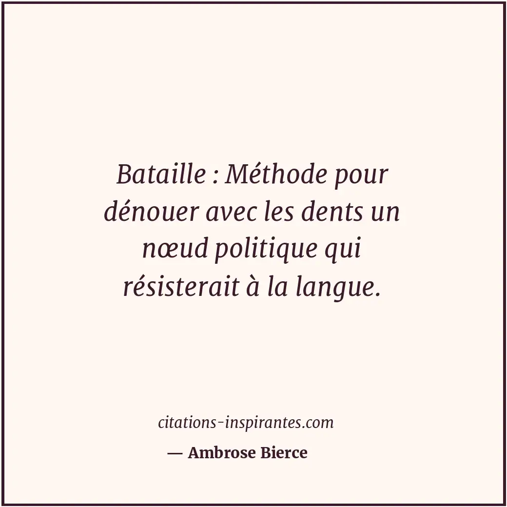 Citation de Ambrose Bierce