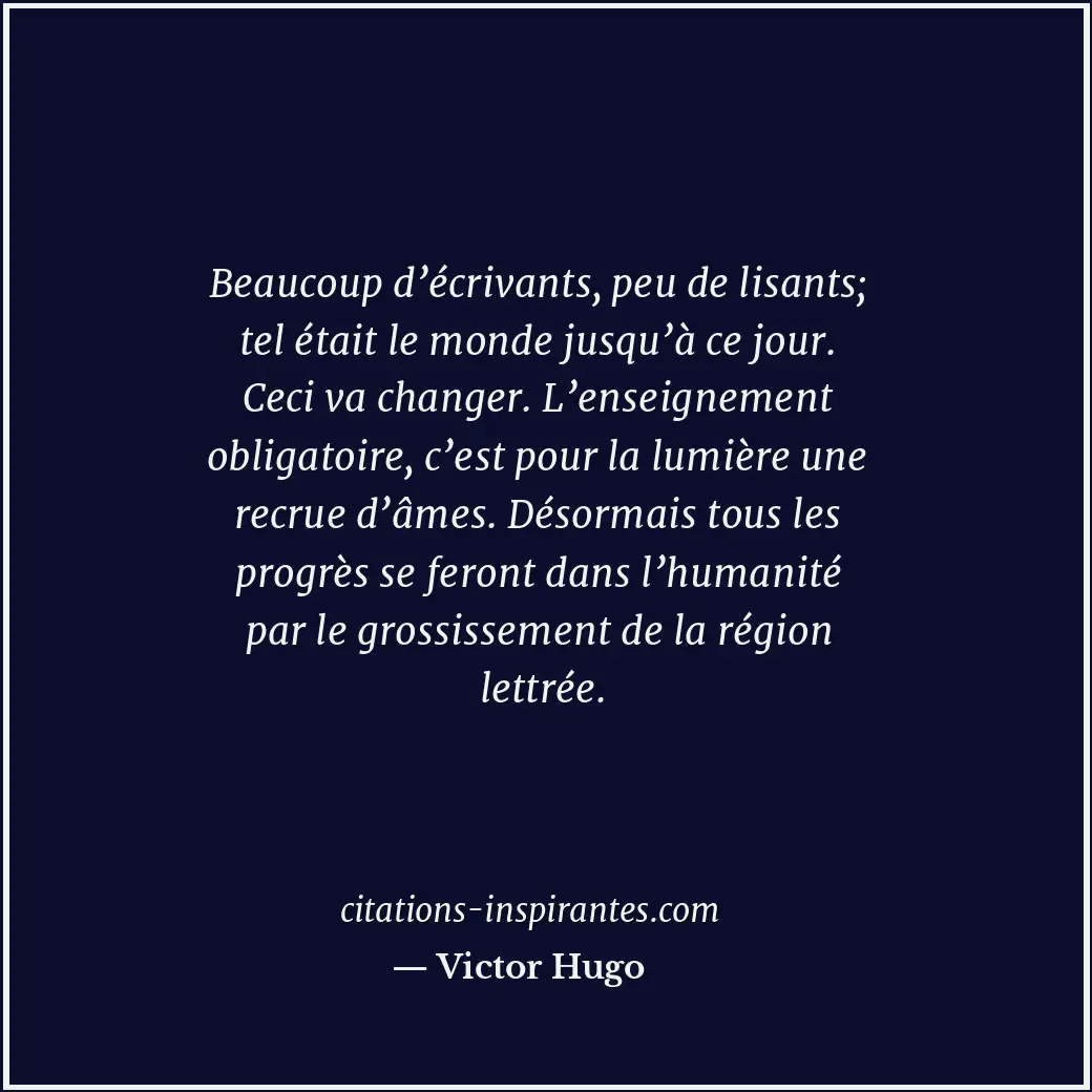 Citation de Victor Hugo