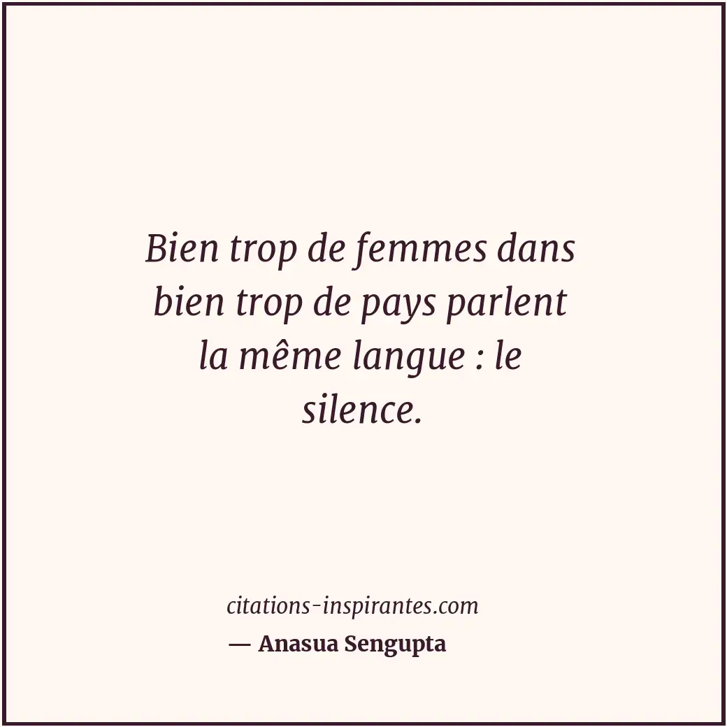 Citation de Anasua Sengupta