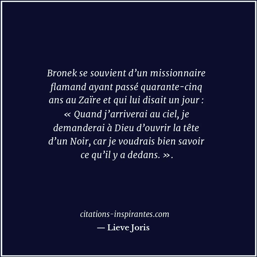 Citation de Lieve Joris