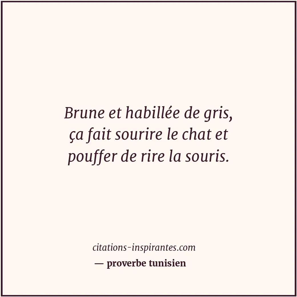 Citation de proverbe tunisien