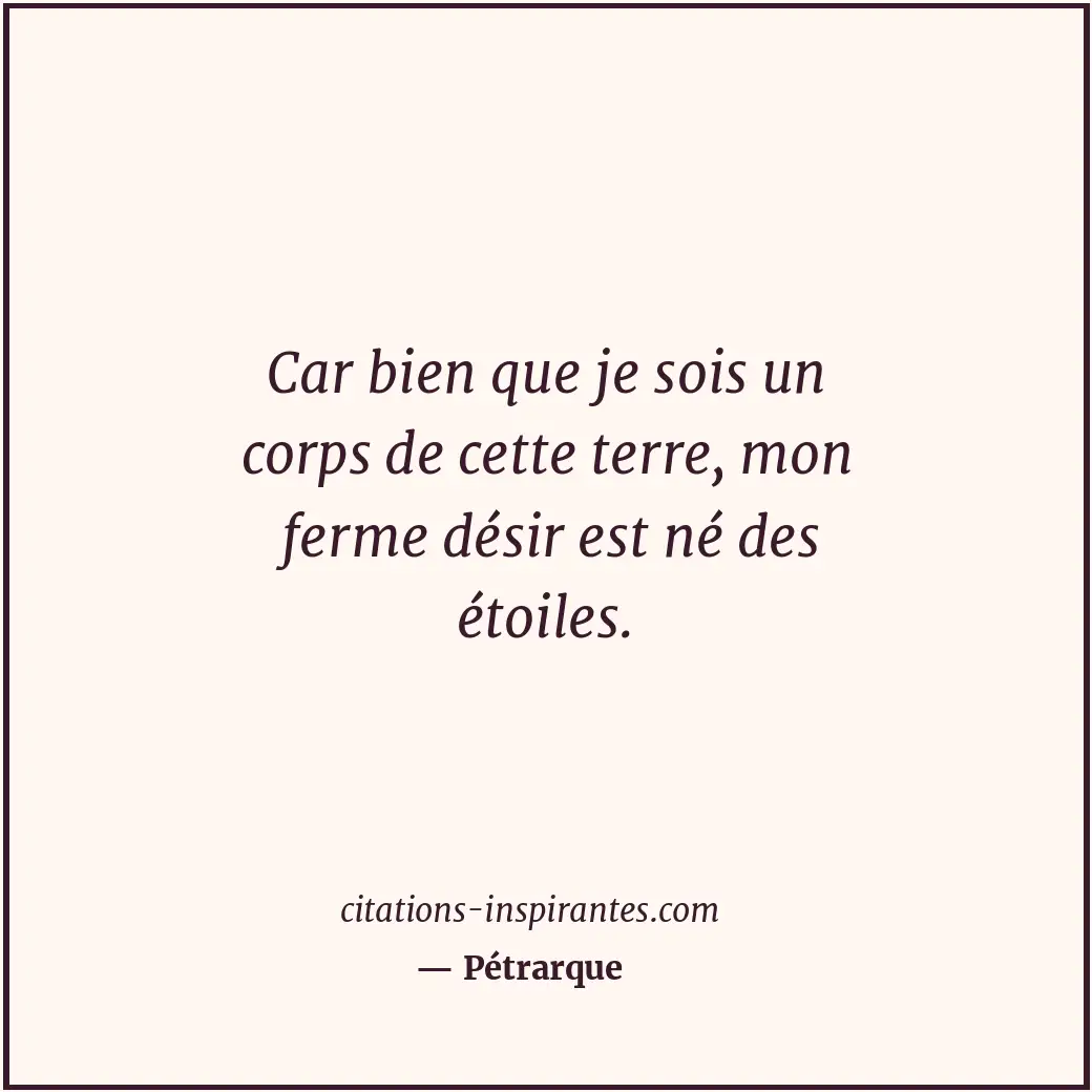 Citation de Pétrarque