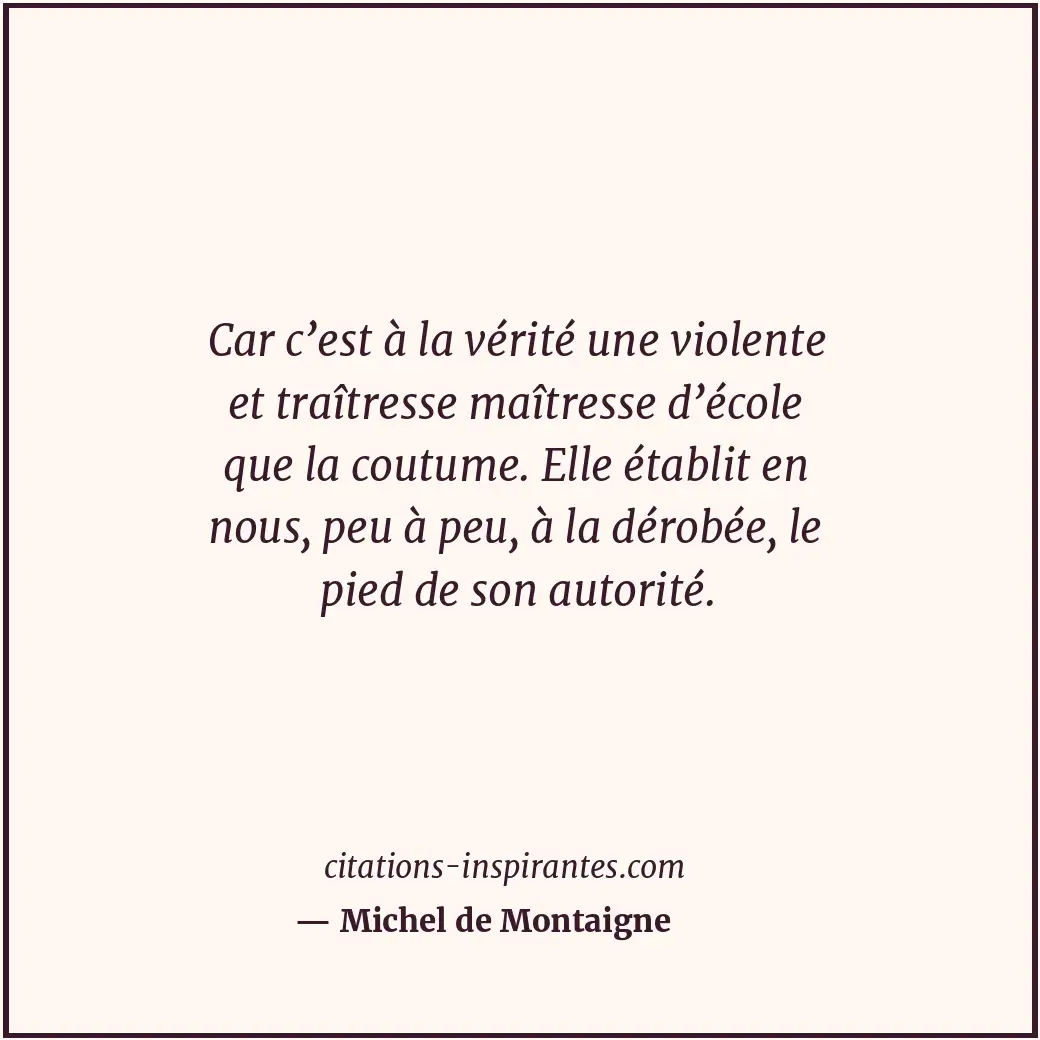 Citation de Michel de Montaigne