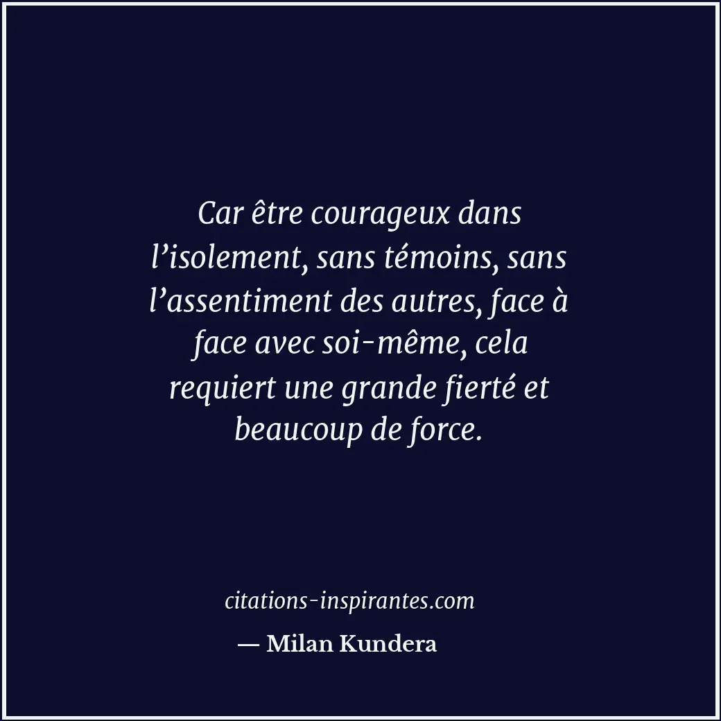 Citation de Milan Kundera
