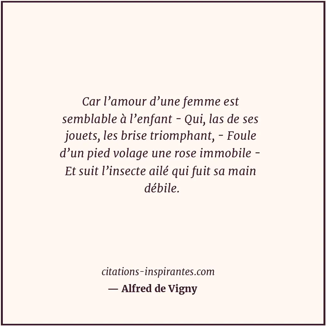 Citation de Alfred de Vigny