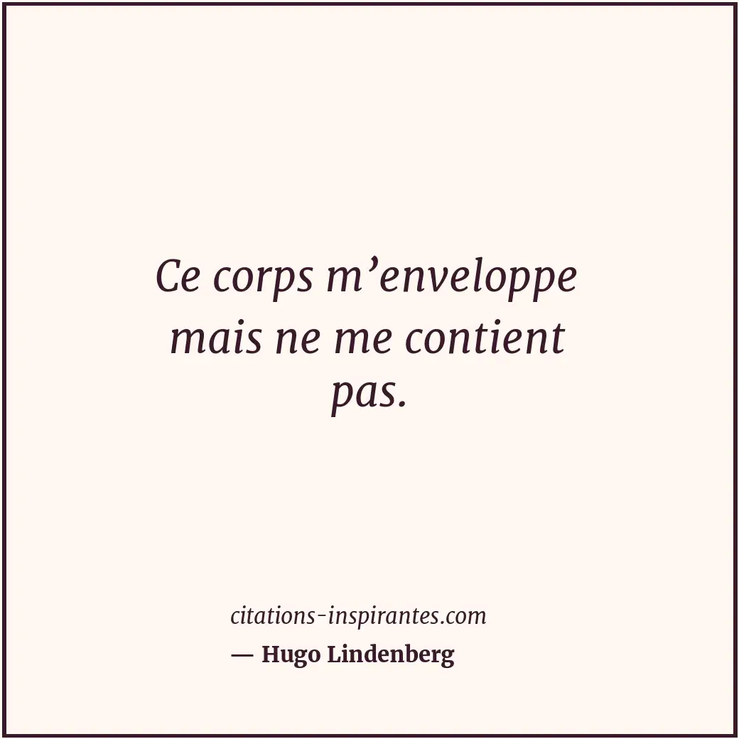 Citation de Hugo Lindenberg
