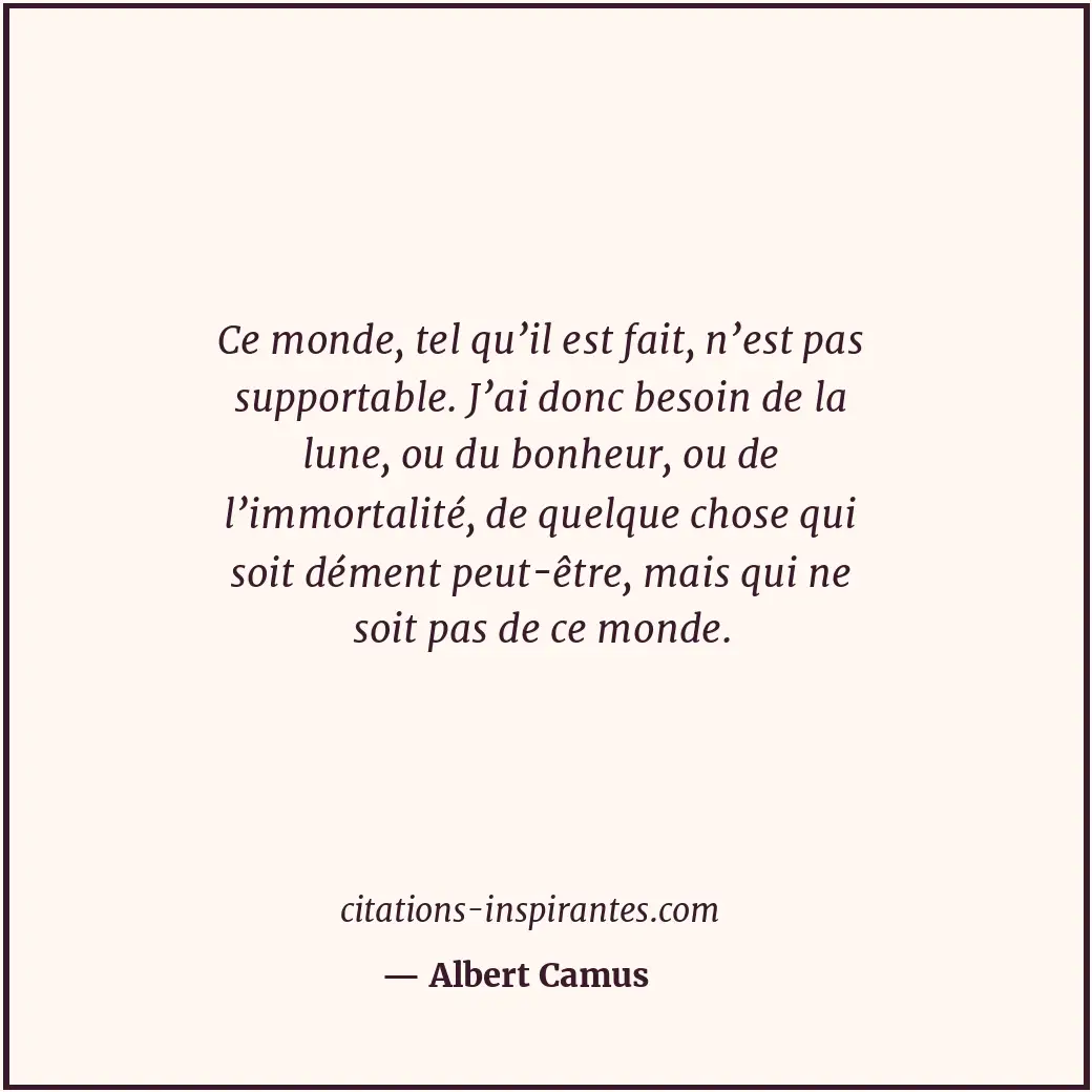Citation de Albert Camus