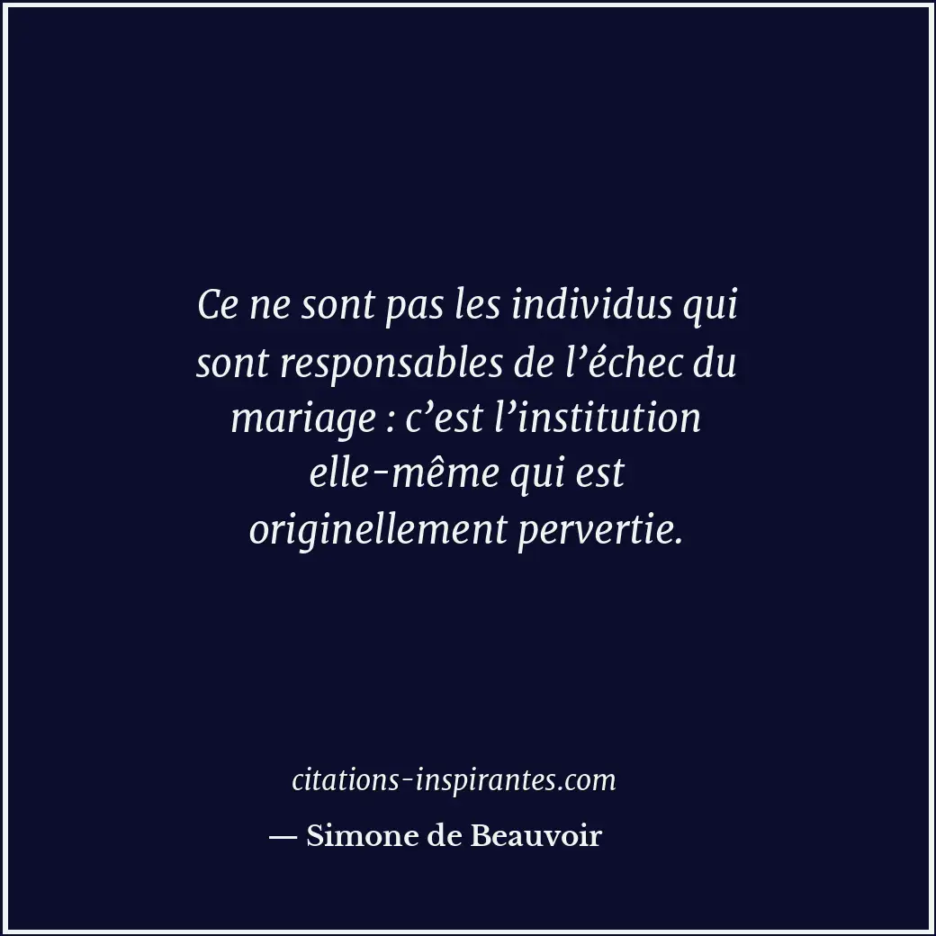 Citation de Simone de Beauvoir
