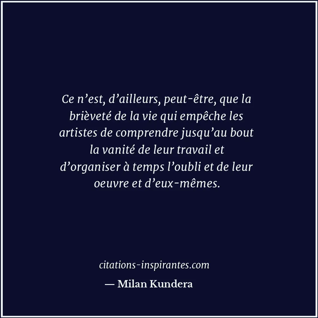 Citation de Milan Kundera