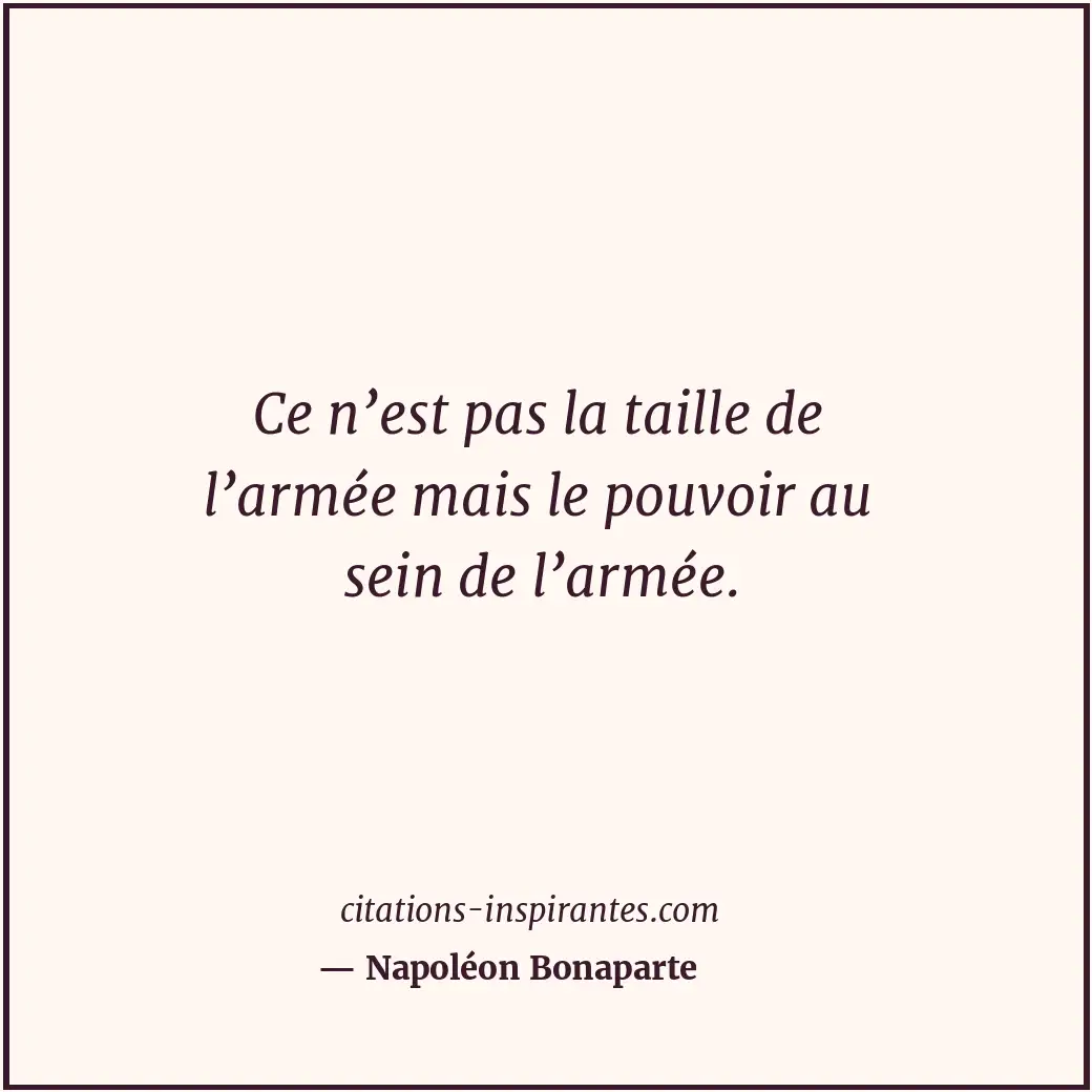 Citation de Napoléon Bonaparte