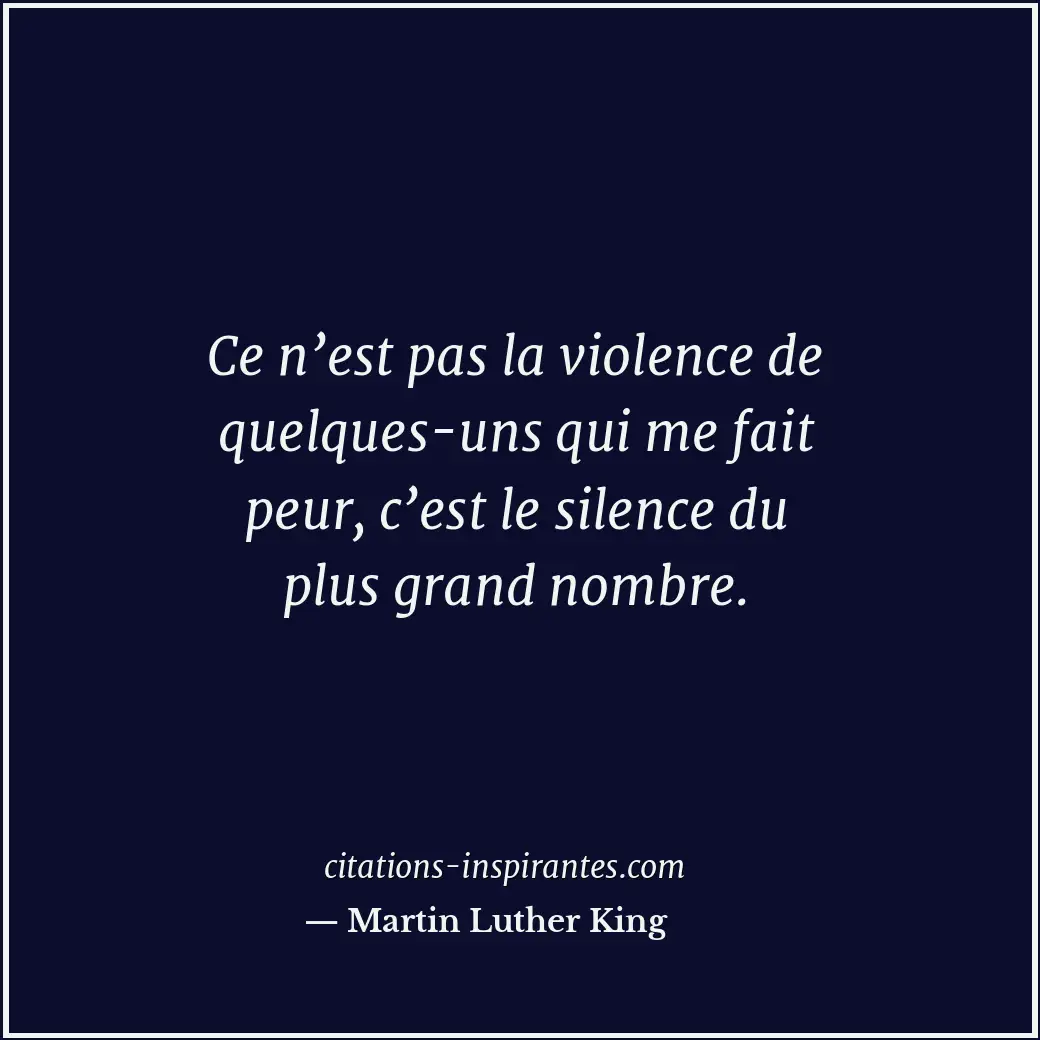 Citation de Martin Luther King