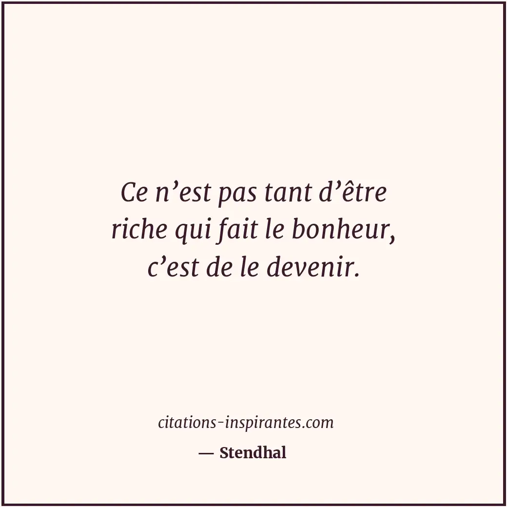 Citation de Stendhal