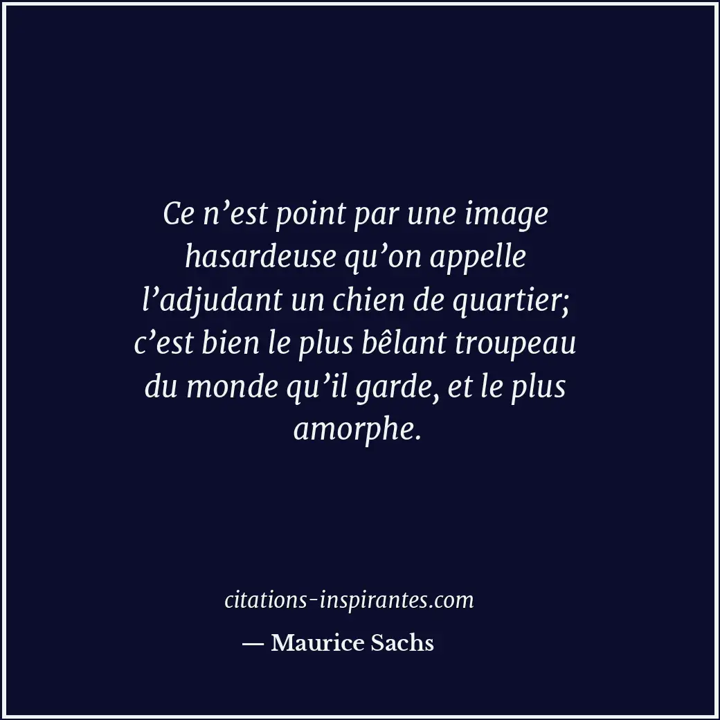 Citation de Maurice Sachs