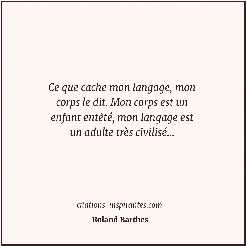 Citation de Roland Barthes
