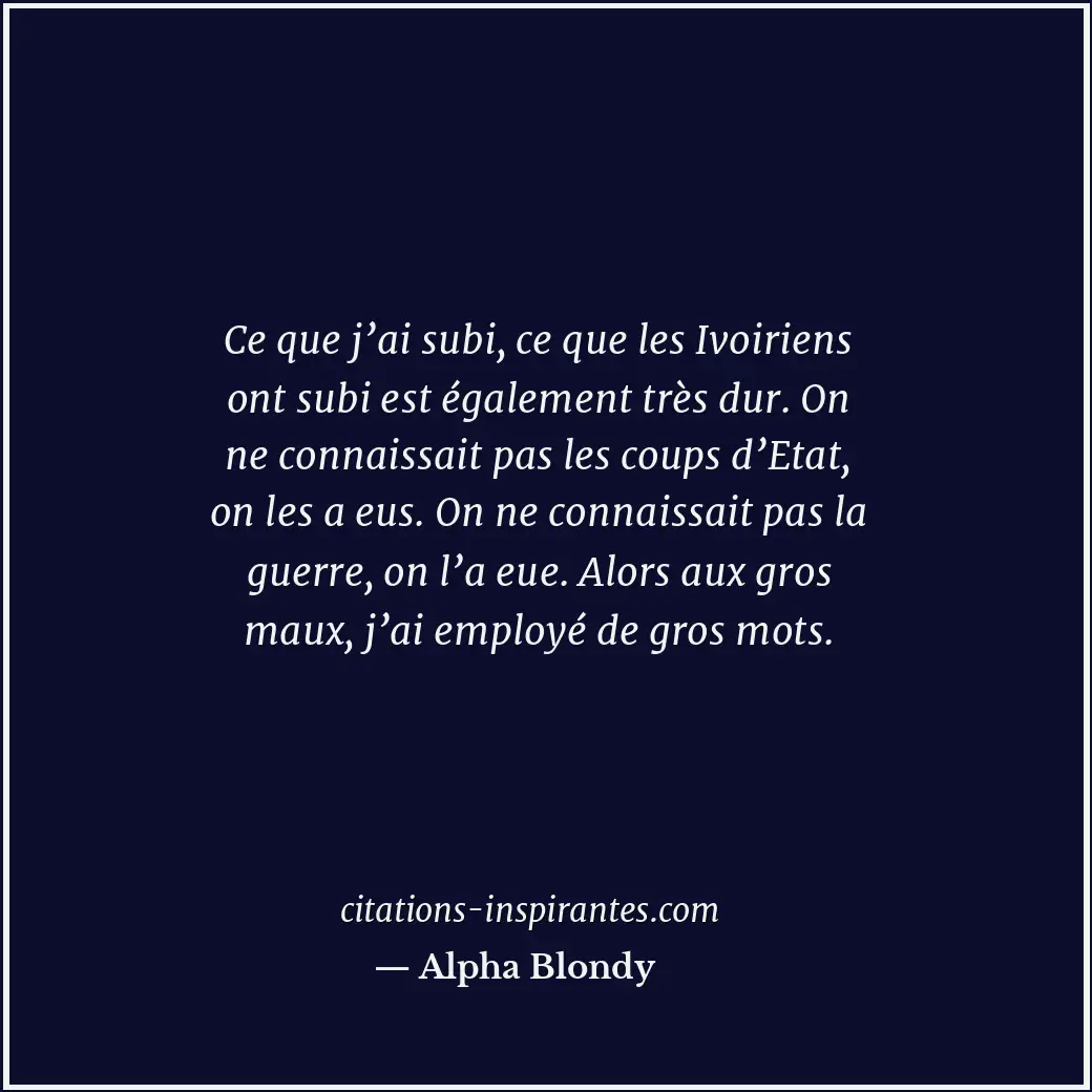 Citation de Alpha Blondy