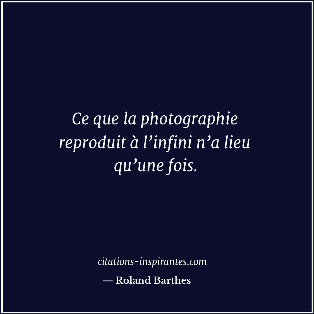 Citation de Roland Barthes