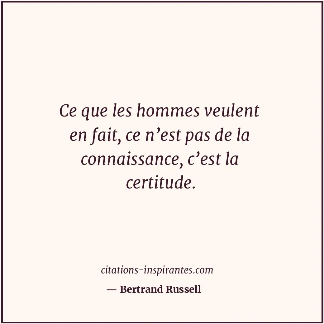 Citation de Bertrand Russell