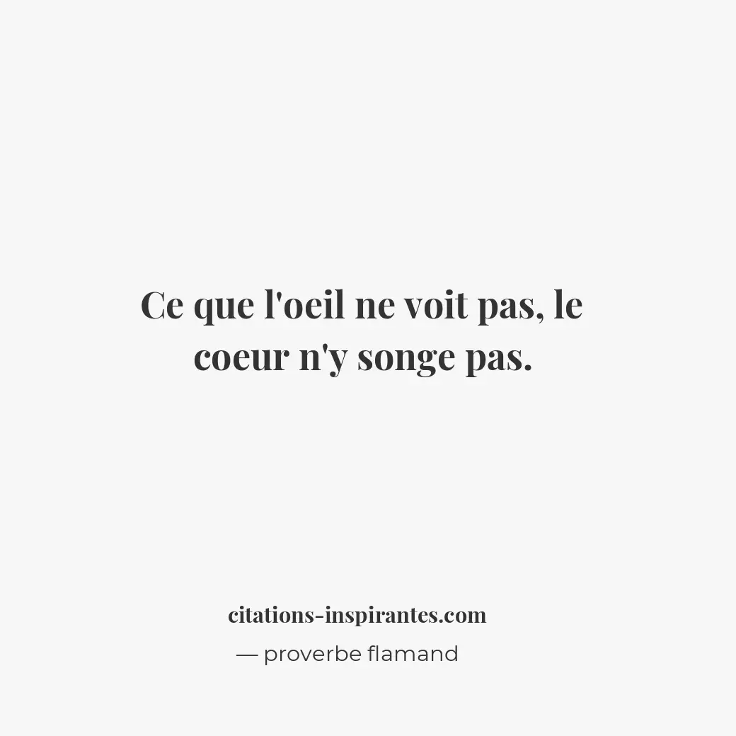 Citation de proverbe flamand
