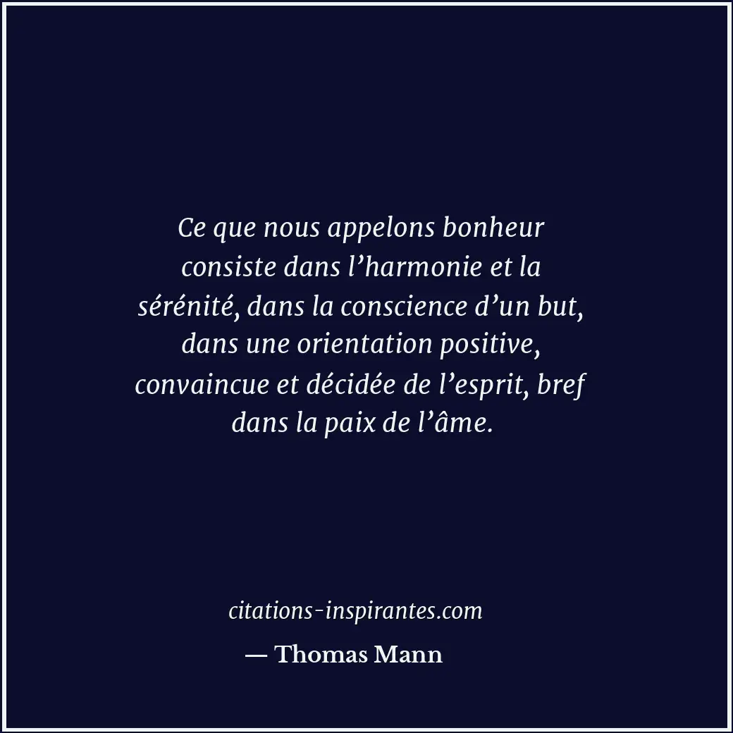 Citation de Thomas Mann