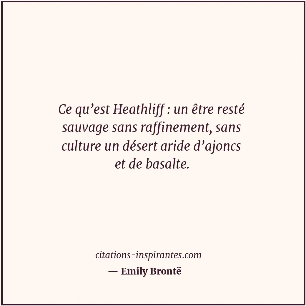 Citation de Emily Brontë