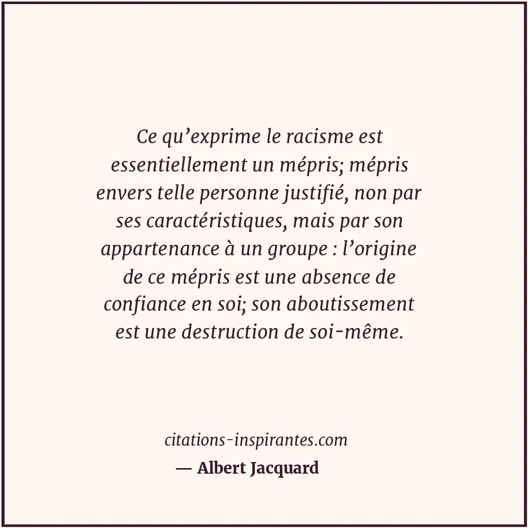 Citation de Albert Jacquard