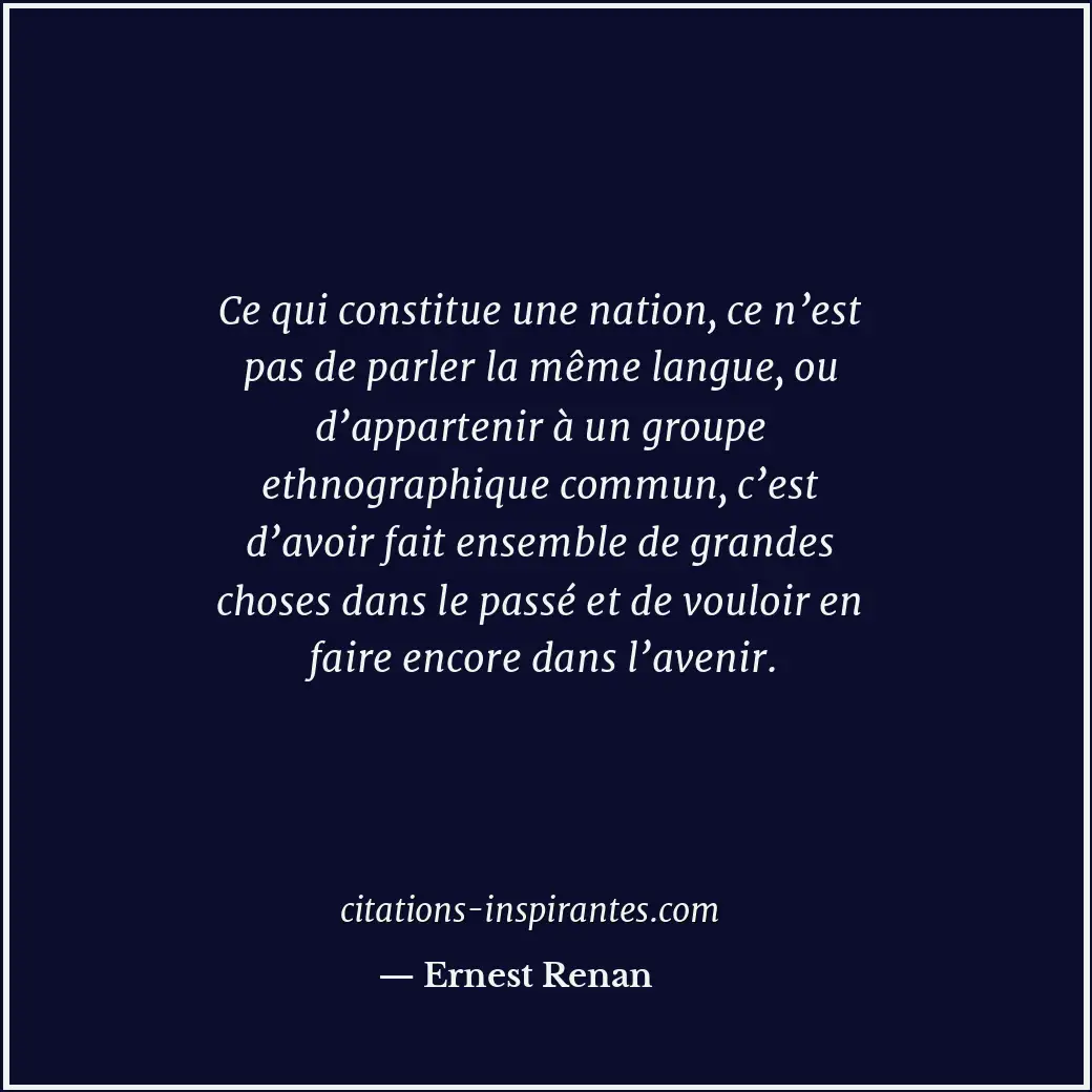 Citation de Ernest Renan