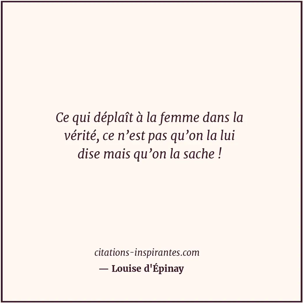 Citation de Louise d'Épinay