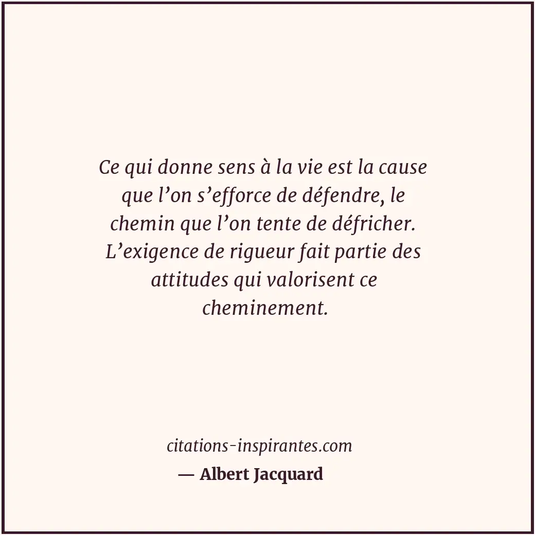 Citation de Albert Jacquard