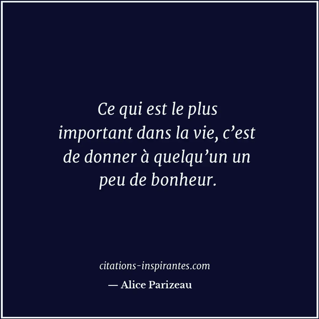 Citation de Alice Parizeau