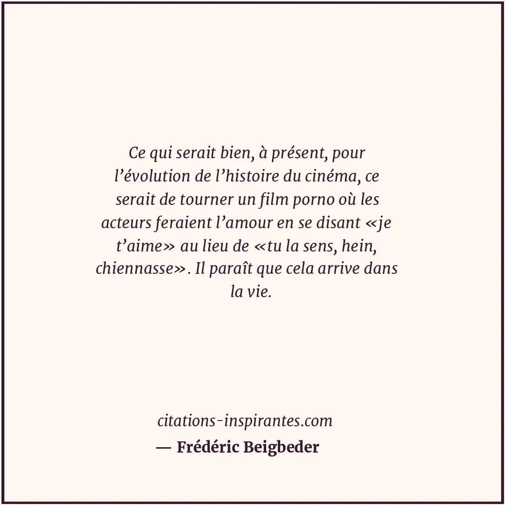 Citation de Frédéric Beigbeder