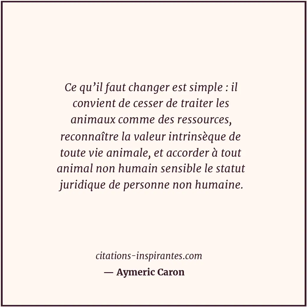 Citation de Aymeric Caron