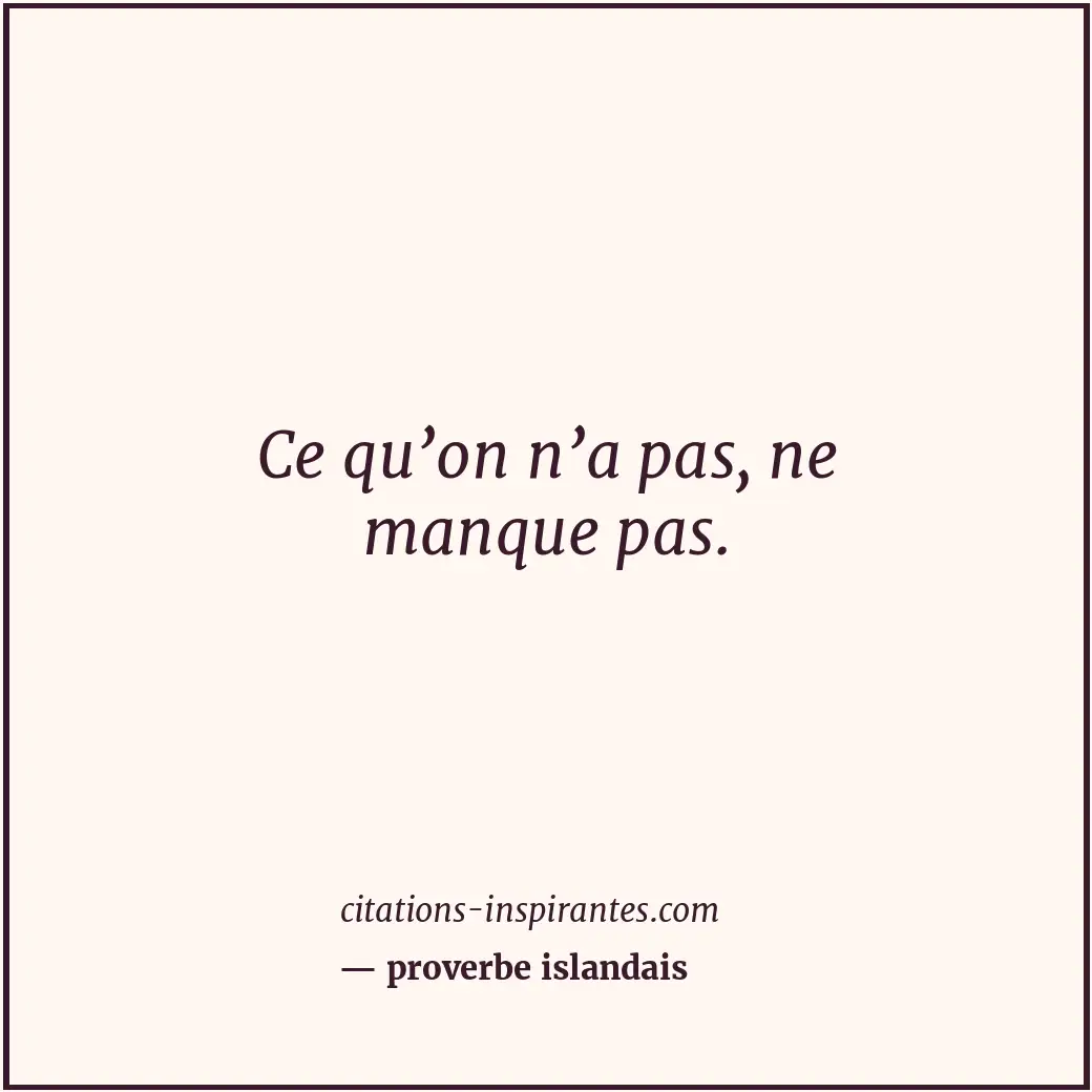 Citation de proverbe islandais