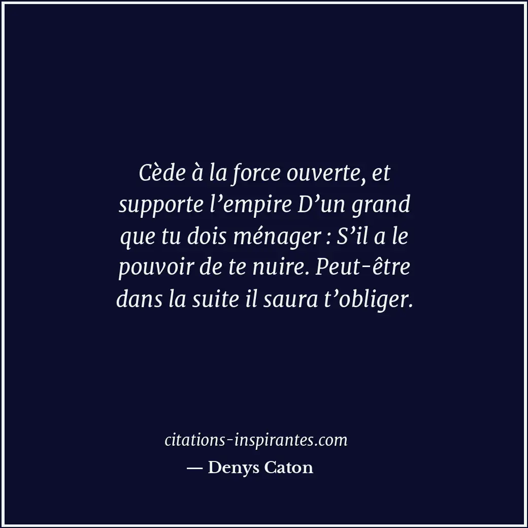 Citation de Denys Caton