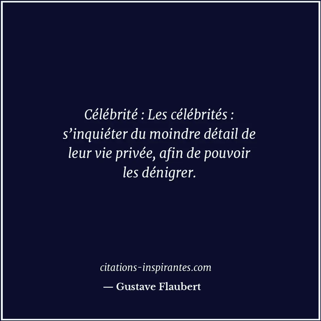 Citation de Gustave Flaubert