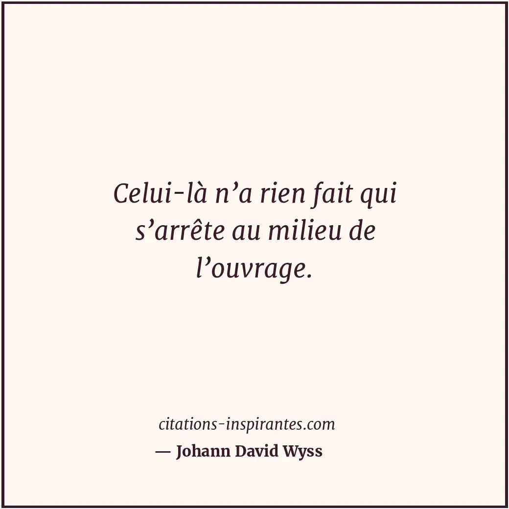 Citation de Johann David Wyss