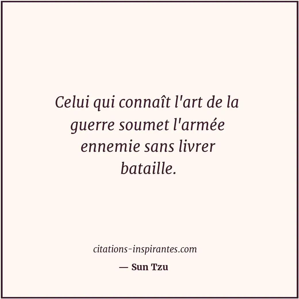 Citation de Sun Tzu