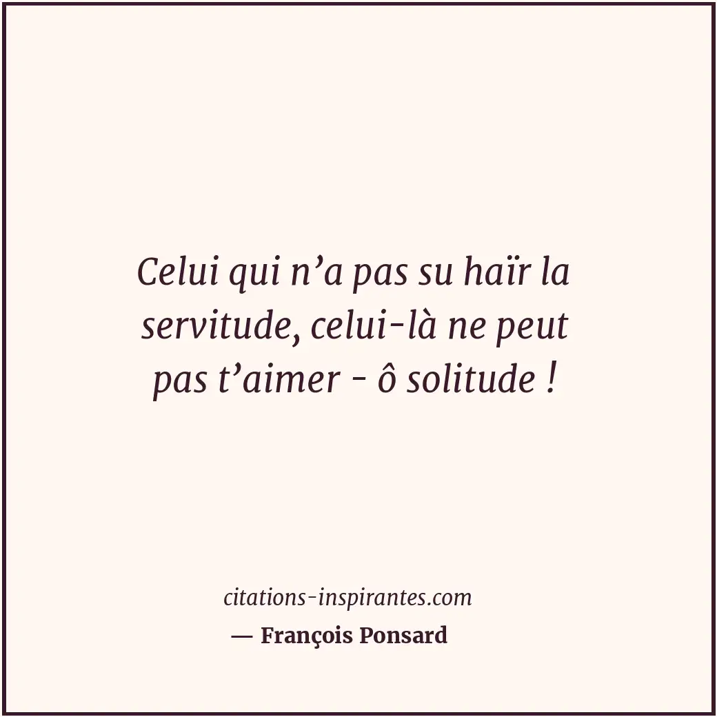 Citation de François Ponsard