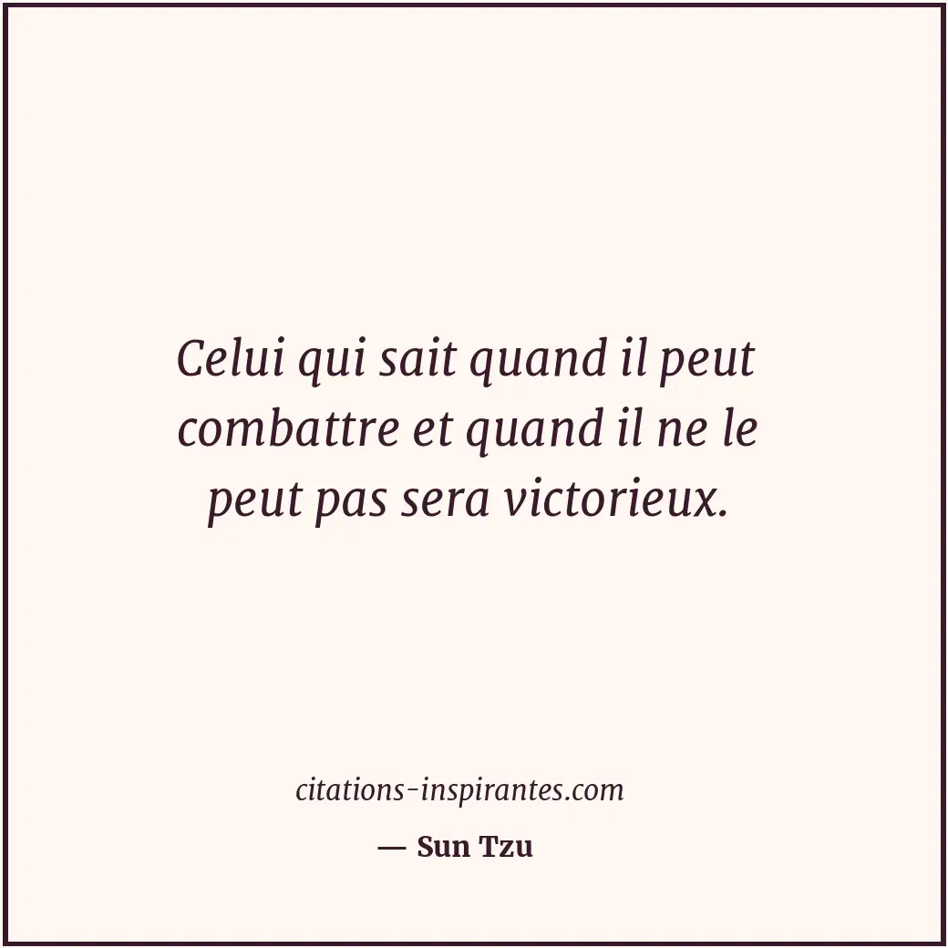 Citation de Sun Tzu