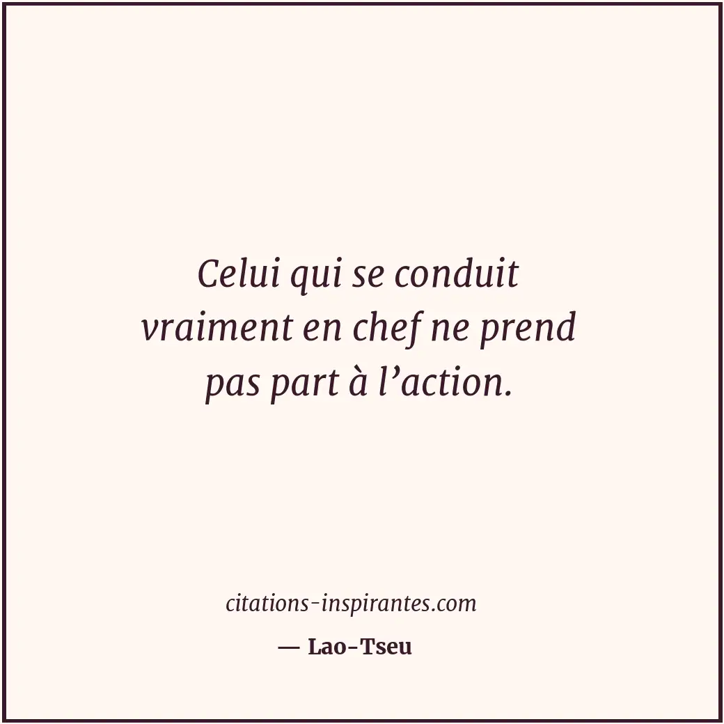 Citation de Lao-Tseu