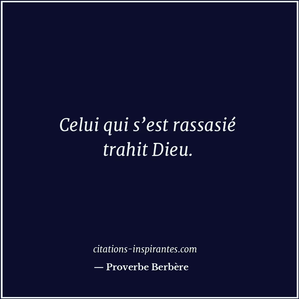 Citation de Proverbe Berbère