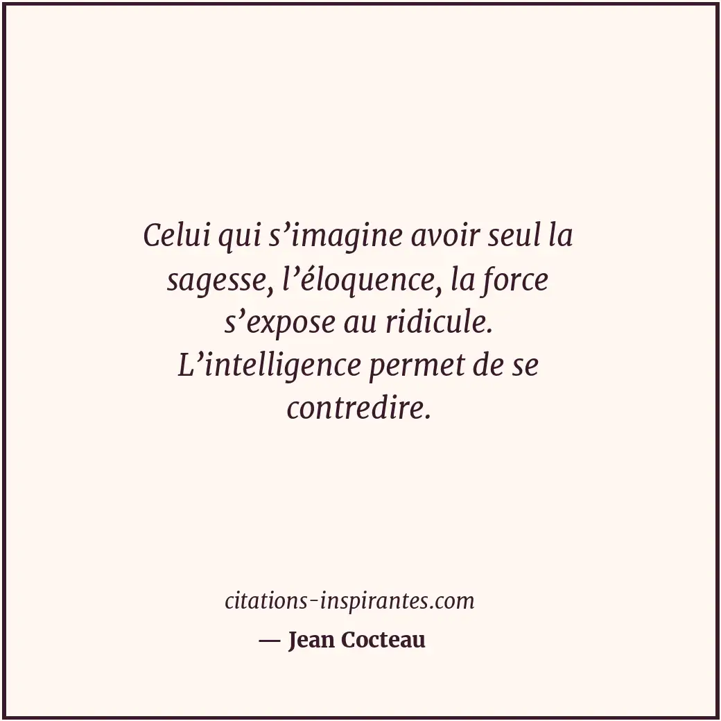 Citation de Jean Cocteau